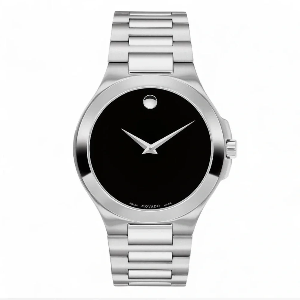Movado Men’s Swiss Made Watch 40mm Museum Dot Stainless Steel Bracelet (NWT)
